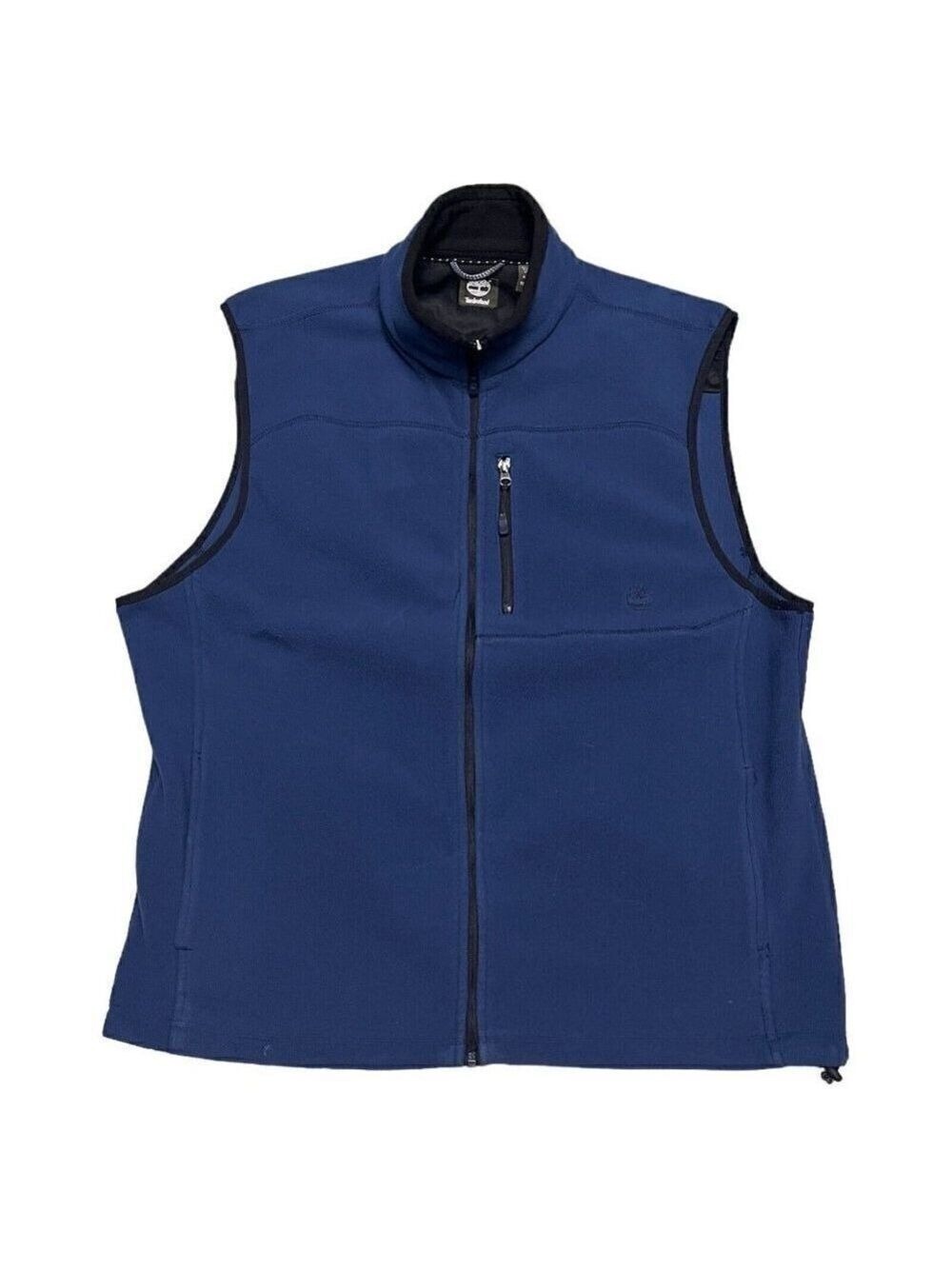 Timberland Fleece Outdoor Designer Blue Casual Light Hiking Vest Mens XL